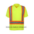 Hi Vis Светоотражающая защитная рабочая футболка с V-образным вырезом